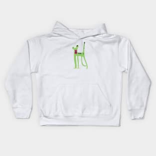 Green dog Kids Hoodie